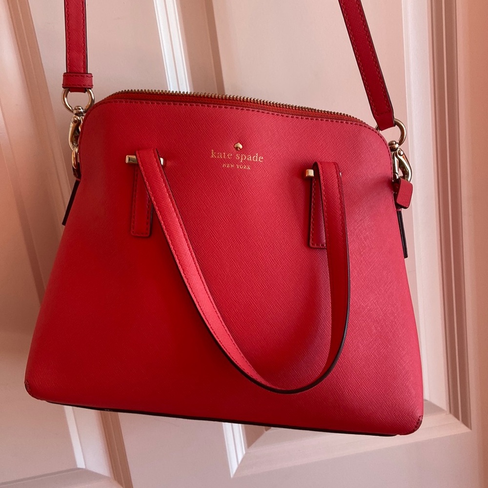 Hot pink Kate Spade bag.